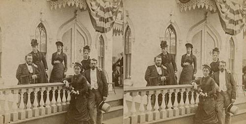 格兰特总统在黑文主教的别墅举办派对 照片graph, stereograph